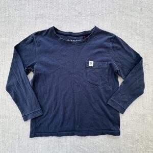 Atracktion by Alba of Denmark Navy Blue Long Sleeve Pocket Tee VGUC 4T